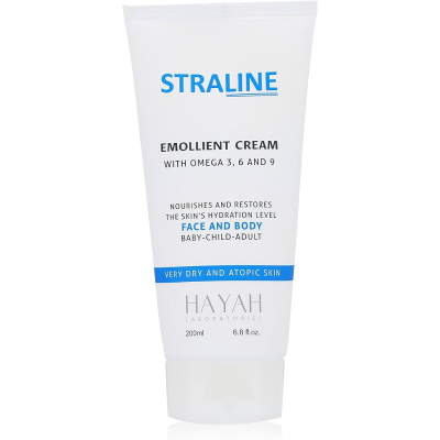 HAYAH LABORATORIES STRALINE EMOLLIENT CREAM WITH OMEGA3, 6 & 9 FOR VERY DRY AND ATOPIC SKIN 200 ML